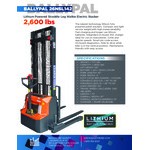 Ballymore 2,600 lb. Steel Battery-Powered Straddle Leg Fork Stacker with 142 Ballymore 2,600 lb. Steel Battery-Powered Straddle Leg Fork Stacker with 142