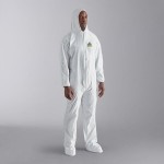Cordova White Defender II Microporous Heavy Weight Coveralls with Elastic Wrists, Hood, and Boots - 2XL - 25/Case Cordova White Defender II Microporous Heavy Weight Coveralls with Elastic Wrists, Hood, and Boots - 2XL - 25/Case