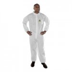 Cordova White Defender II Microporous Heavy Weight Coveralls with Elastic Wrists, Hood, and Boots - 2XL - 25/Case Cordova White Defender II Microporous Heavy Weight Coveralls with Elastic Wrists, Hood, and Boots - 2XL - 25/Case