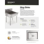 Regency Stainless Steel Mop Sink Cabinet - 25 1/4