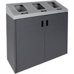 Busch Systems Summit 101499 30 Gallon Powder-Coated Steel Two Stream Decorative Mixed Recyclables / Trash Can Busch Systems Summit 101499 30 Gallon Powder-Coated Steel Two Stream Decorative Mixed Recyclables / Trash Can
