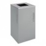 Ex-Cell Kaiser RC-KDSQ-T BT-HMG Black Tie Kaleidoscope Hammered Gray 24 Gallon Square Trash Can