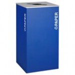 Ex-Cell Kaiser RC-KD36-P EGX Kaleidoscope XL Series Emerald Texture Square 36 Gallon Customizable Paper Receptacle