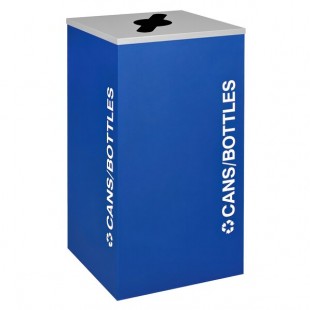 Ex-Cell Kaiser RC-KDSQ-C RYX Kaleidoscope Collection Royal Blue Texture Square 24 Gallon Customizable Cans / Bottles Receptacle Ex-Cell Kaiser RC-KDSQ-C RYX Kaleidoscope Collection Royal Blue Texture Square 24 Gallon Customizable Cans / Bottles Receptacle