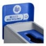 Rubbermaid® Slim Jim 2185055 23 Gallon Single-Stream Mixed Recycling Station with Lid
