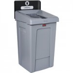 Rubbermaid® Slim Jim 2185055 23 Gallon Single-Stream Mixed Recycling Station with Lid