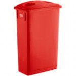 Lavex 23 Gallon Green Slim Rectangular Recycling Can and Green Lid with Holes Lavex 23 Gallon Green Slim Rectangular Recycling Can and Green Lid with Holes