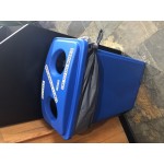 Lavex 23 Gallon Green Slim Rectangular Recycling Can and Green Lid with Holes Lavex 23 Gallon Green Slim Rectangular Recycling Can and Green Lid with Holes