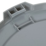 Continental 2001GY Huskee 20 Gallon Gray Round Trash Can Lid