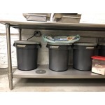 Continental 2001GY Huskee 20 Gallon Gray Round Trash Can Lid