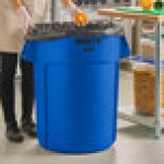 Rubbermaid® FG264300BLUE BRUTE 44 Gallon Blue Round Trash Can Rubbermaid® FG264300BLUE BRUTE 44 Gallon Blue Round Trash Can