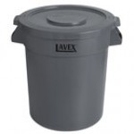 Lavex 20 Gallon White Round Commercial Trash Can and Lid Lavex 20 Gallon White Round Commercial Trash Can and Lid