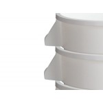 Lavex 20 Gallon White Round Commercial Trash Can and Lid Lavex 20 Gallon White Round Commercial Trash Can and Lid