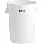 Lavex 20 Gallon White Round Commercial Trash Can and Lid Lavex 20 Gallon White Round Commercial Trash Can and Lid