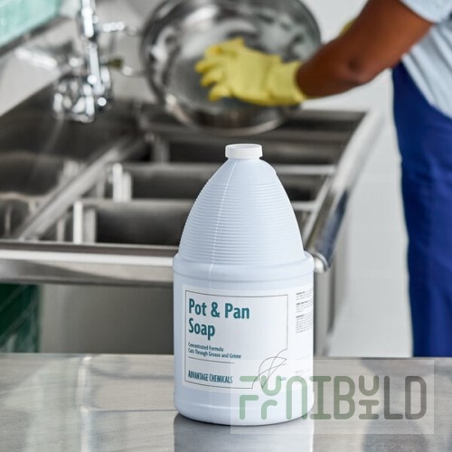Advantage Chemicals 1 gallon / 128 oz. Concentrated Pot & Pan Liquid Detergent - 4/Case