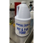 Advantage Chemicals 1 gallon / 128 oz. Concentrated Pot & Pan Liquid Detergent - 4/Case Advantage Chemicals 1 gallon / 128 oz. Concentrated Pot & Pan Liquid Detergent - 4/Case