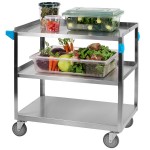 Carlisle UC5032135 3 Shelf Stainless Steel Utility Cart - 35