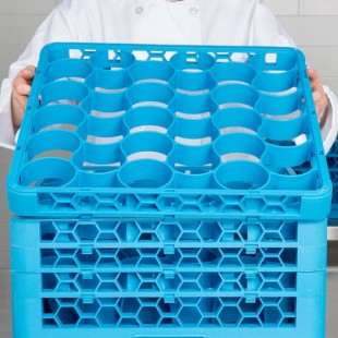 Carlisle REW30S14 OptiClean NeWave 30 Compartment Short Glass Rack Extender Carlisle REW30S14 OptiClean NeWave 30 Compartment Short Glass Rack Extender