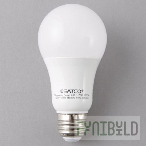 Satco S29810 11 Watt (75 Watt Equivalent) Frosted Warm White Multi-Directional LED Light Bulb - 120V (A19)