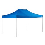 Backyard Pro Courtyard Series 10' x 15' Blue Straight Leg Heavy-Duty Aluminum Instant Pop-Up Canopy Tent