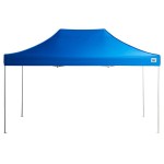 Backyard Pro Courtyard Series 10' x 15' Blue Straight Leg Heavy-Duty Aluminum Instant Pop-Up Canopy Tent