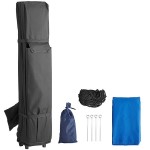 Backyard Pro Courtyard Series 10' x 15' Blue Straight Leg Heavy-Duty Aluminum Instant Pop-Up Canopy Tent