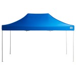 Backyard Pro Courtyard Series 10' x 15' Blue Straight Leg Heavy-Duty Aluminum Instant Pop-Up Canopy Tent