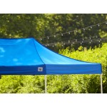 Backyard Pro Courtyard Series 10' x 15' Blue Straight Leg Heavy-Duty Aluminum Instant Pop-Up Canopy Tent