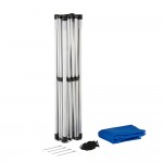 Backyard Pro Courtyard Series 10' x 15' Blue Straight Leg Heavy-Duty Aluminum Instant Pop-Up Canopy Tent