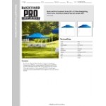 Backyard Pro Courtyard Series 10' x 15' Blue Straight Leg Heavy-Duty Aluminum Instant Pop-Up Canopy Tent