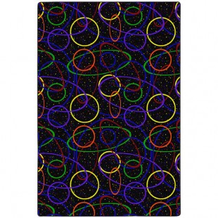 Joy Carpets Neon Lights Looped 12' x 12' Fluorescent Square Area Rug Joy Carpets Neon Lights Looped 12' x 12' Fluorescent Square Area Rug