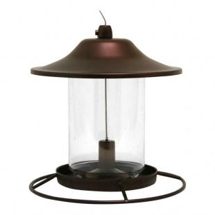 Perky-Pet 2 lb. 360-Degree Clear Plastic Bird Feeder with Sure-Lock Cap