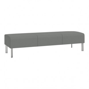 Lesro Luxe Lounge Series Open House Asteroid Fabric 3-Seat Bench with Steel Legs Lesro Luxe Lounge Series Open House Asteroid Fabric 3-Seat Bench with Steel Legs