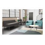 Lesro Luxe Lounge Series Open House Asteroid Fabric 3-Seat Bench with Steel Legs Lesro Luxe Lounge Series Open House Asteroid Fabric 3-Seat Bench with Steel Legs