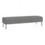Lesro Luxe Lounge Series Open House Asteroid Fabric 3-Seat Bench with Steel Legs Lesro Luxe Lounge Series Open House Asteroid Fabric 3-Seat Bench with Steel Legs