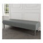 Lesro Luxe Lounge Series Open House Asteroid Fabric 3-Seat Bench with Steel Legs Lesro Luxe Lounge Series Open House Asteroid Fabric 3-Seat Bench with Steel Legs