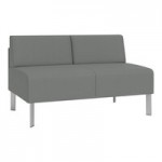 Lesro Luxe Lounge Series Open House Asteroid Fabric 3-Seat Bench with Steel Legs Lesro Luxe Lounge Series Open House Asteroid Fabric 3-Seat Bench with Steel Legs