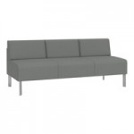 Lesro Luxe Lounge Series Open House Asteroid Fabric 3-Seat Bench with Steel Legs Lesro Luxe Lounge Series Open House Asteroid Fabric 3-Seat Bench with Steel Legs