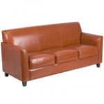 Flash Furniture BT-827-3-BK-GG Hercules Diplomat Black Leather Sofa with Wooden Feet Flash Furniture BT-827-3-BK-GG Hercules Diplomat Black Leather Sofa with Wooden Feet