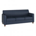 Flash Furniture BT-827-3-BK-GG Hercules Diplomat Black Leather Sofa with Wooden Feet Flash Furniture BT-827-3-BK-GG Hercules Diplomat Black Leather Sofa with Wooden Feet