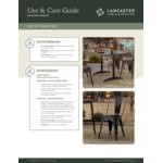 Lancaster Table & Seating Alloy Copper Indoor Cafe Chair with Walnut Wood Seat