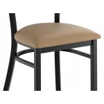 Lancaster Table & Seating Black Finish Ladder Back Chair with 2 1/2
