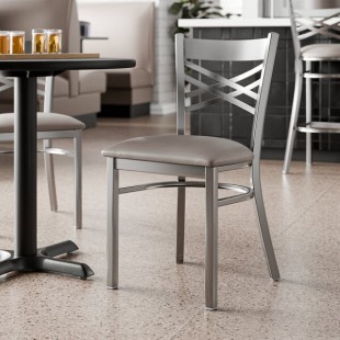 Lancaster Table & Seating Clear Coat Finish Cross Back Chair with 2 1/2 Lancaster Table & Seating Clear Coat Finish Cross Back Chair with 2 1/2