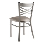 Lancaster Table & Seating Clear Coat Finish Cross Back Chair with 2 1/2