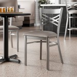 Lancaster Table & Seating Clear Coat Finish Cross Back Chair with 2 1/2