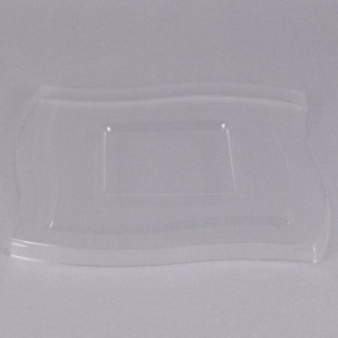 Fineline Wavetrends 128-L Clear PET Flat Lid for 128 oz. Serving Bowl - 48/Case