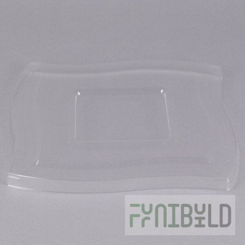 Fineline Wavetrends 128-L Clear PET Flat Lid for 128 oz. Serving Bowl - 48/Case