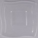 Fineline Wavetrends 128-L Clear PET Flat Lid for 128 oz. Serving Bowl - 48/Case
