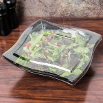 Fineline Wavetrends 128-L Clear PET Flat Lid for 128 oz. Serving Bowl - 48/Case