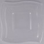 Fineline Wavetrends 128-L Clear PET Flat Lid for 128 oz. Serving Bowl - 48/Case